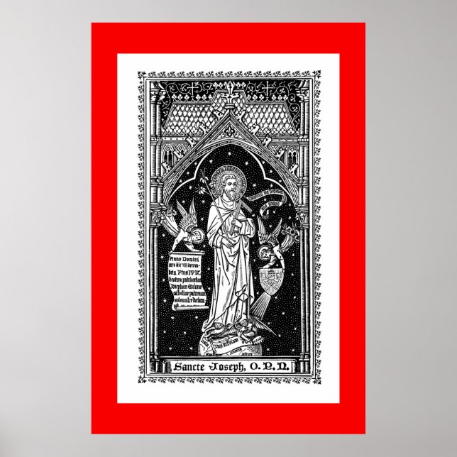 St. Joseph, Schirmherr der Kirche (DT 01) Poster (Vorne)