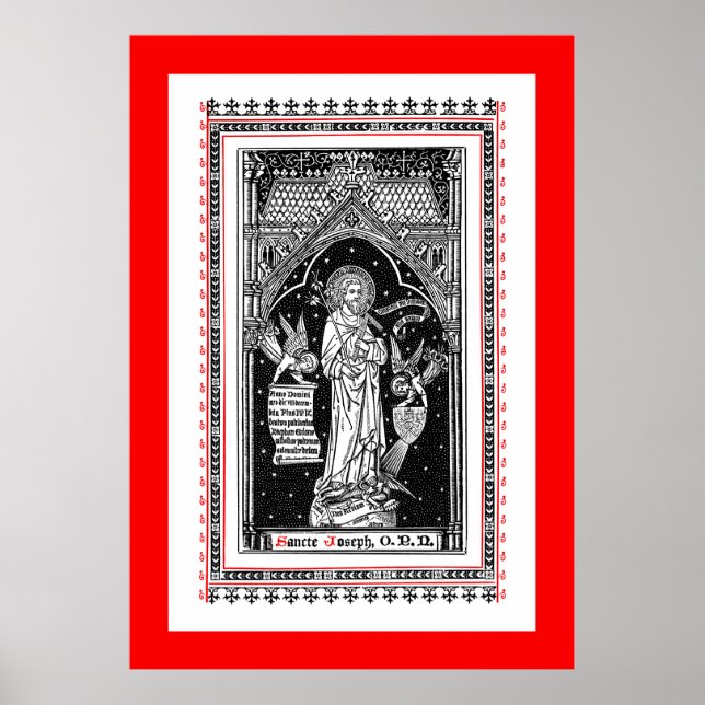 St. Joseph, Schirmherr der Kirche (DT 01) Poster (Vorne)