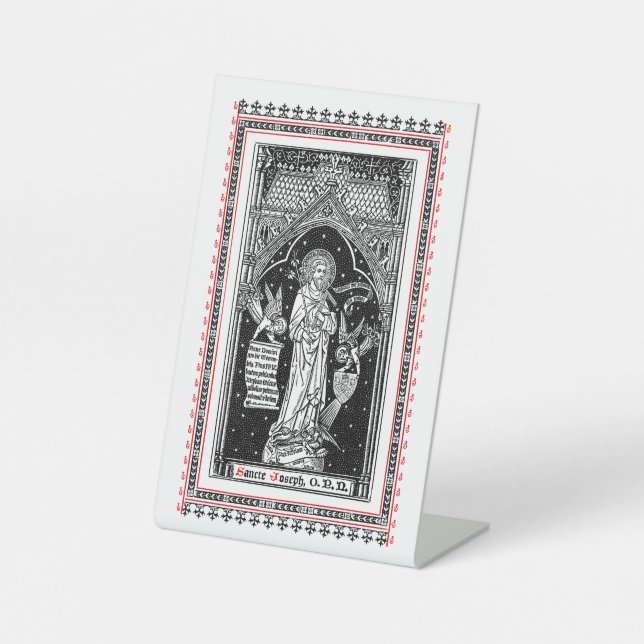 St. Joseph, Schirmherr der Kirche (DT 01) Sockelschild (Vorderseite)