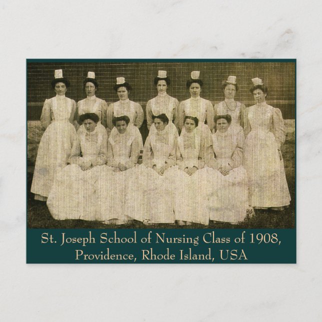 St. Joseph School of Nursing Class of 1908 Postkarte (Vorderseite)
