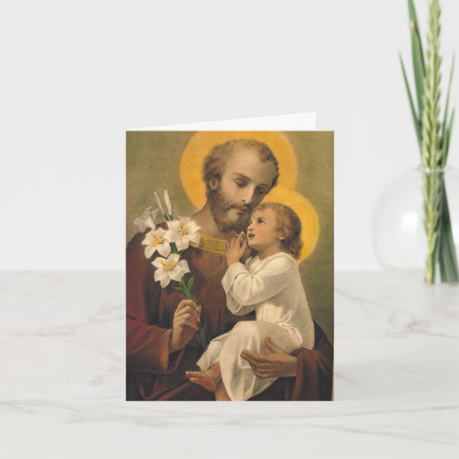 St. Joseph Spiritual Bouquet Card Karte (Vorderseite)