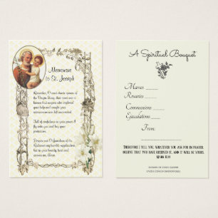 St. Joseph Spiritual Bouquet Gebet Heilige Karte