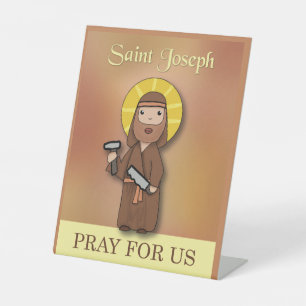 St. Joseph Tag Katholischer Feiertag Heilige betet Sockelschild