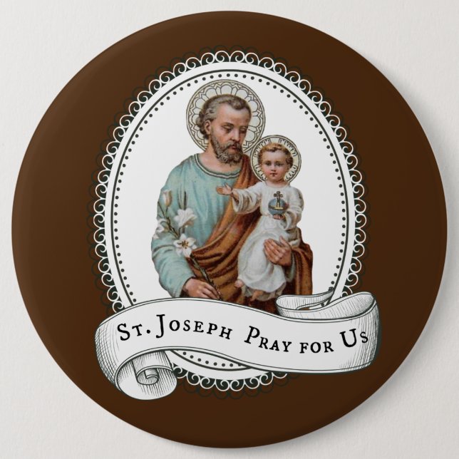 St Joseph u. Kind Jesus Button (Vorderseite)