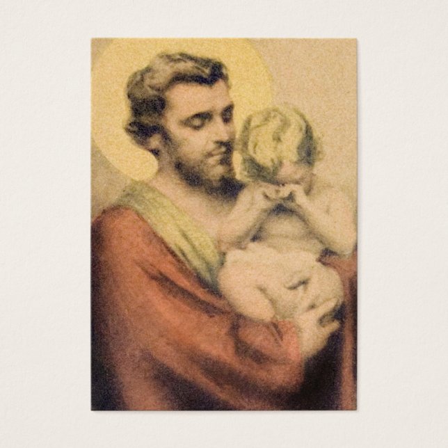 St. Joseph und Baby Jesus Heilige Karte (Vorderseite)