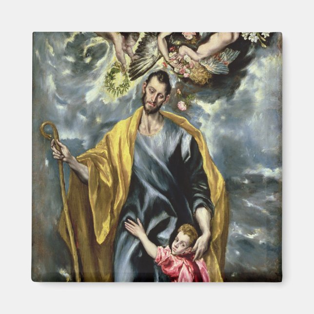 St. Joseph und das Christ Child, 1597-99 Magnet (Vorne)