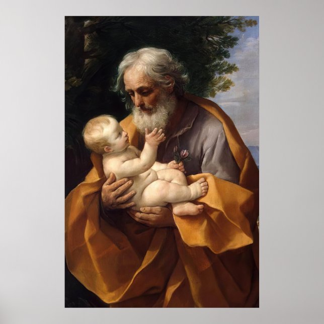 St Joseph und das Kind Jesus - Guido Reni Poster (Vorne)