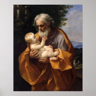 St Joseph und das Kind Jesus - Guido Reni Poster