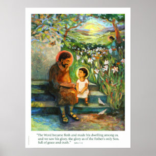 St. Joseph und Jesus sprechen, Poster der Heiligen