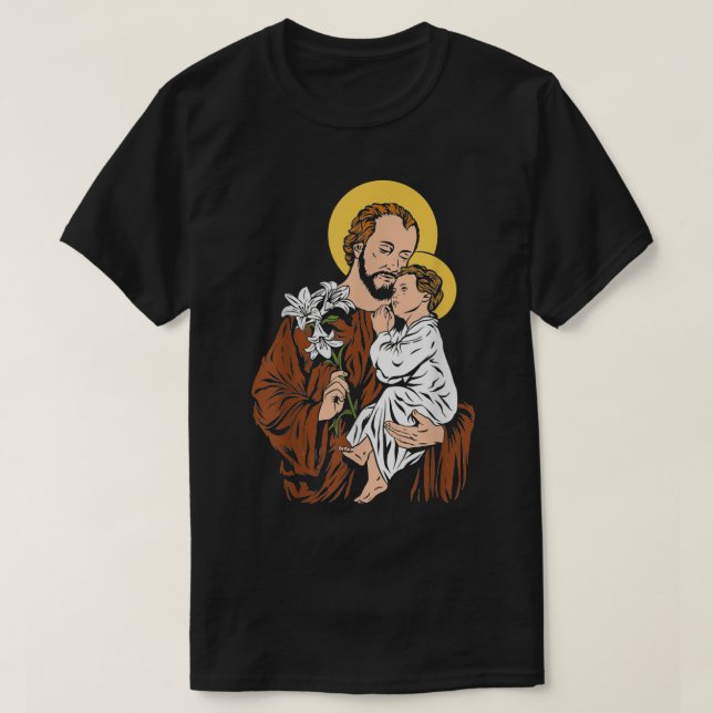 St. Joseph und Kind Jesus Konsecration 2021 Kathol T-Shirt (Design vorne)