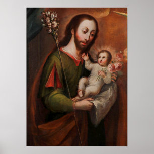 St. Joseph und Säugling Christ Poster