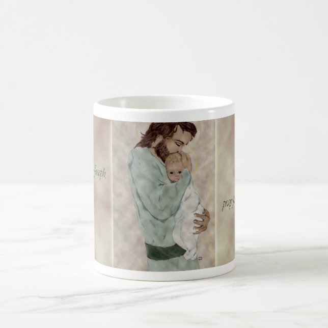 St. Joseph und Säugling Jesus Kaffeetasse (Mittel)