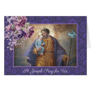 St- Josephbaby-Jesus-Lavendel mit Blumen