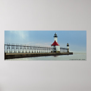 St Josephnordpier-Lichter, Michigan Poster