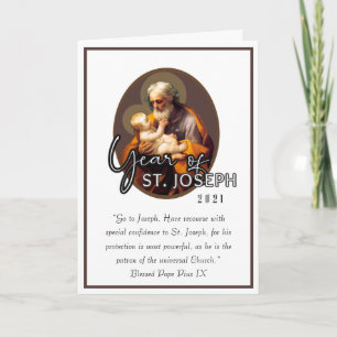 St. Joseph's Day Fest Jesus Religious Prayer Card Karte