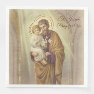St- Josephtageskinderjesus-Lilien-Fest-Tag Serviette