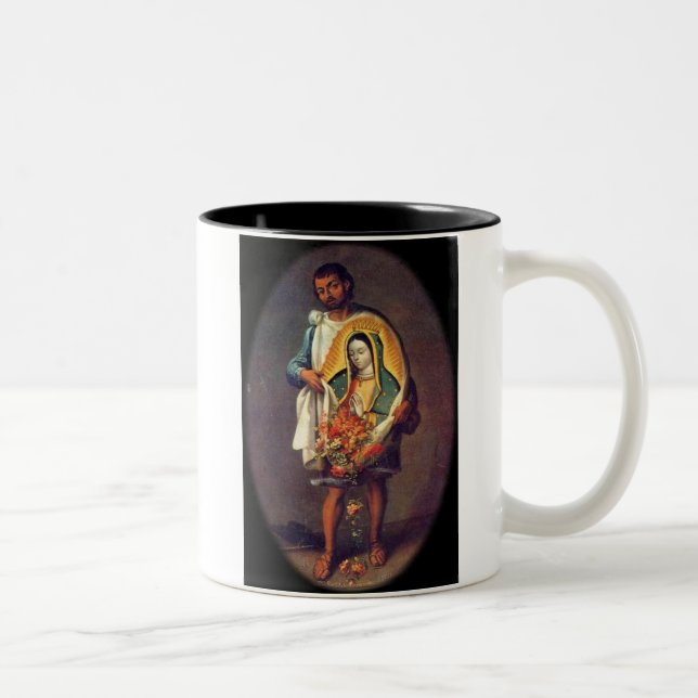 St. Juan Diego mit Tasse Guadalupes Tilma (Rechts)