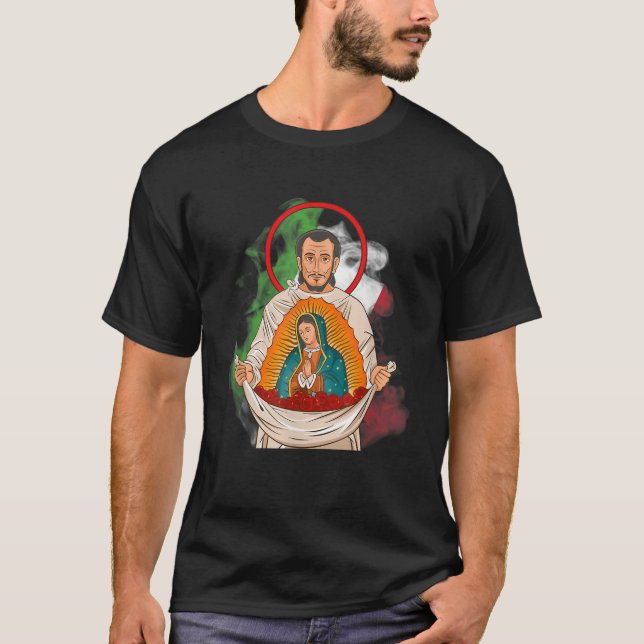 St Juan Diego y Virgen de Guadalupe T-Shirt (Vorderseite)
