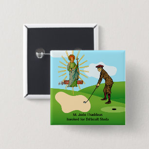 St. Judas Thaddäus & panischer Golfspieler Button
