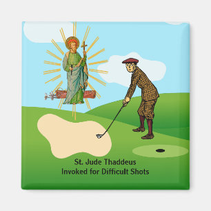 St. Judas Thaddäus & panischer Golfspieler Magnet