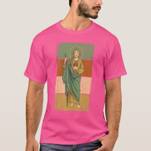 St Jude Medal Thaddeus Apostel Schutzheilige von L T-Shirt