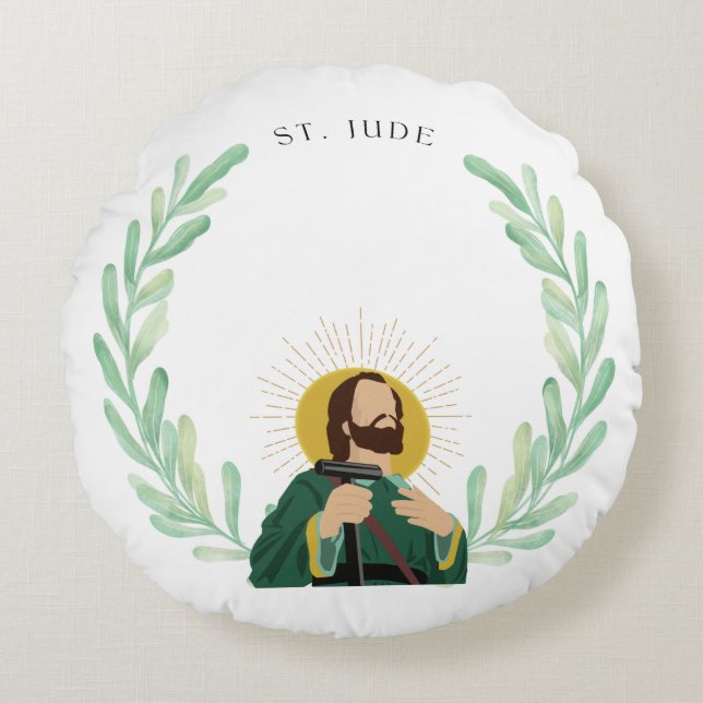 St. Jude Round Pillow Rundes Kissen (Vorderseite)