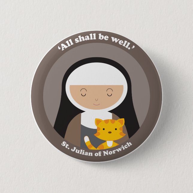 St. Julian von Norwich Button (Vorderseite)