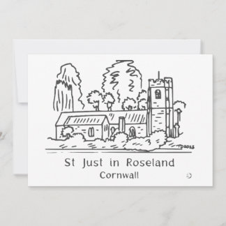 St Just in Roseland Card Dankeskarte