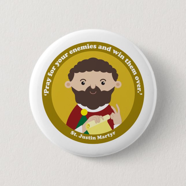 St. Justin Martyr Button (Vorderseite)
