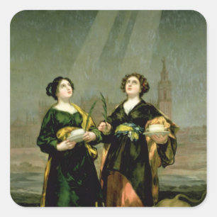 St. Justina und St. Rufina, 1817 Quadratischer Aufkleber