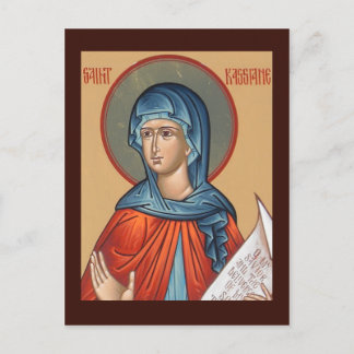 St. Kassiane, die Hymnograf-Gebetskarte Postkarte