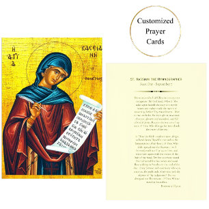 St. Kassiani Orthodoxe Christliche Gebetskarte Platzkarte