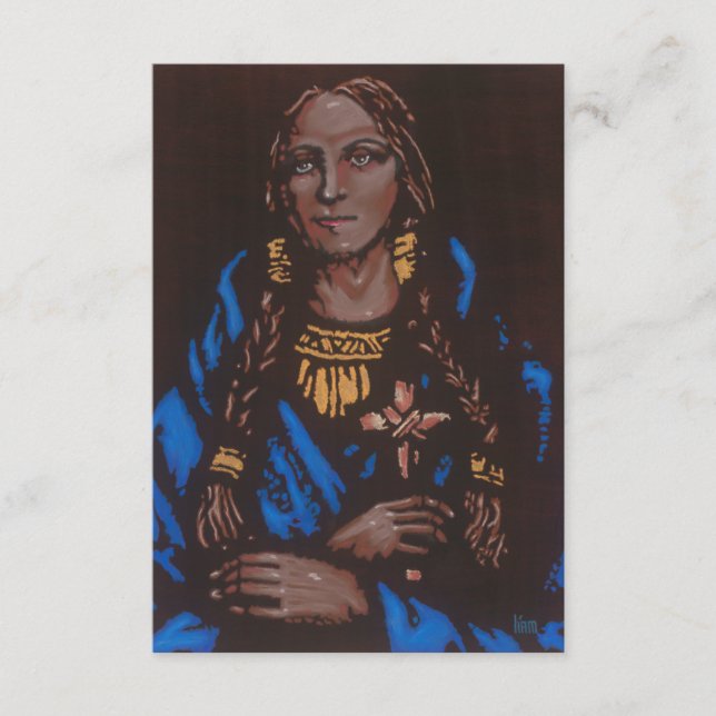 St. Kateri Tekakwitha Prayer Card Dankeskarte (Vorderseite)