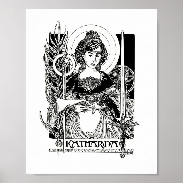 St. Katherine von Alexandria Poster (Vorne)