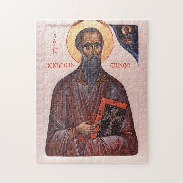St. Kentigern Erster Bischof von Glasgow Ikone Puzzle (Vertikal)