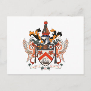St. Kitts and Nevis Coat of Arms Postcard Postkarte