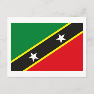 St. Kitts and Nevis Flag Postcard Postkarte