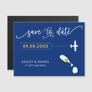 St. Kitts and Nevis Wedding Save the Date Card, Magneteinladung
