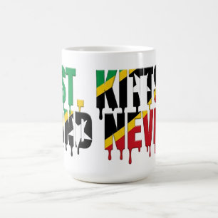 St. Kitts Drip Text Design mit karibischer Flagg Kaffeetasse
