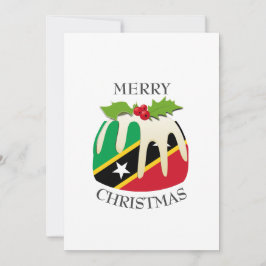 ST KITTS FLAG | Weihnachts-Pudding | Feierlich Feiertagskarte