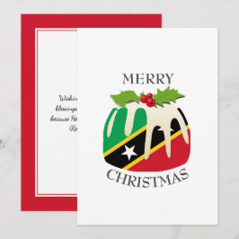 ST KITTS FLAG | Weihnachts-Pudding | Feierlich Feiertagskarte