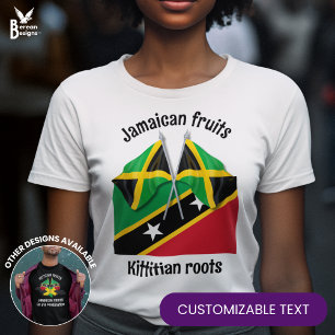 ST KITTS JAMAICA Dual Heritage individuell anpassb T-Shirt