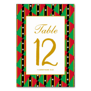 ST KITTS NEVIS Banquet Celebration Wedding Tischnummer