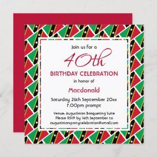 ST KITTS NEVIS FLAG Custom Birthday Celebration Einladung