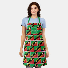 ST KITTS NEVIS FLAG | Monogramm | Kittitian Schürze