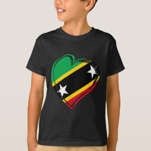 St Kitts Nevis Flagge Karibik Urlaub Kinder Frauen T-Shirt