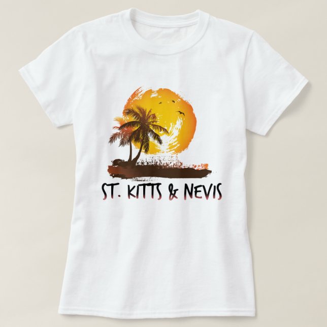St. Kitts & Nevis grunge T-Shirt (Design vorne)