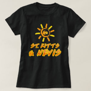 St. Kitts & Nevis hellgelb & orange T-Shirt