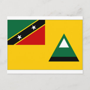 St Kitts Nevis Local Flag Postkarte