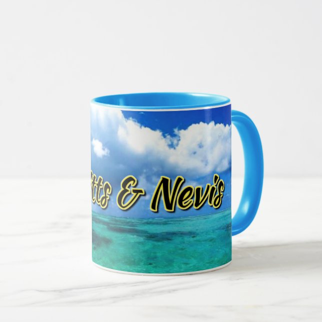 St. Kitts & Nevis Sea Sky Tasse (VorderseiteRechts)